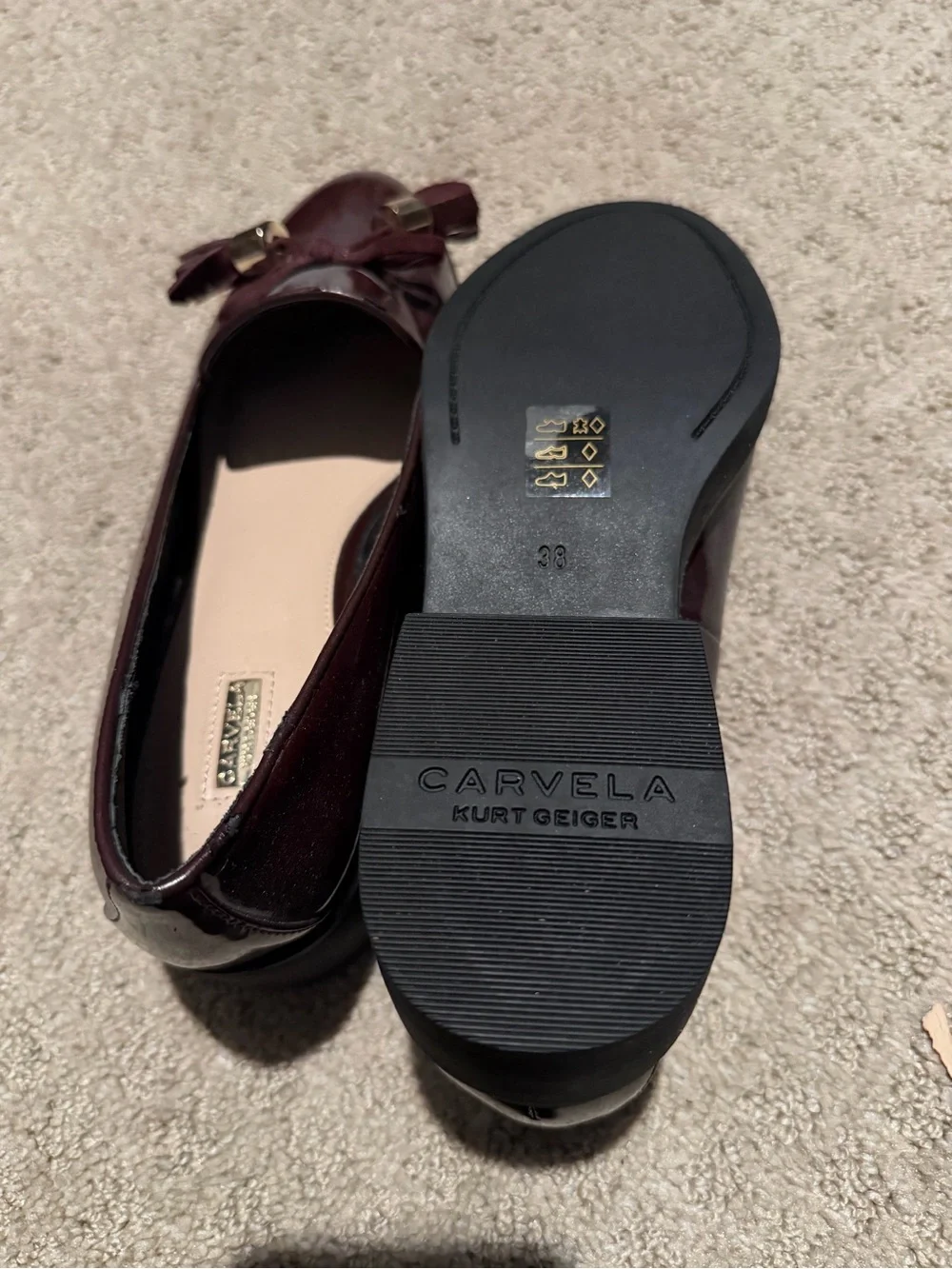 Carvela burgundy patent